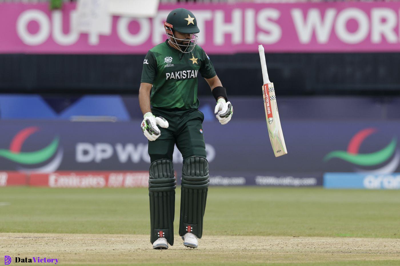 Babar Azam flung his bat in frustration after being dismissed, Canada vs Pakistan, T20 World Cup 2024, New York, June 11, 2024