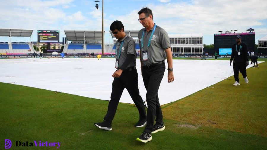 It was all rather wet at Lauderhill on match day morning, USA vs Ireland, T20 World Cup 2024, Lauderhill, June 14, 2024