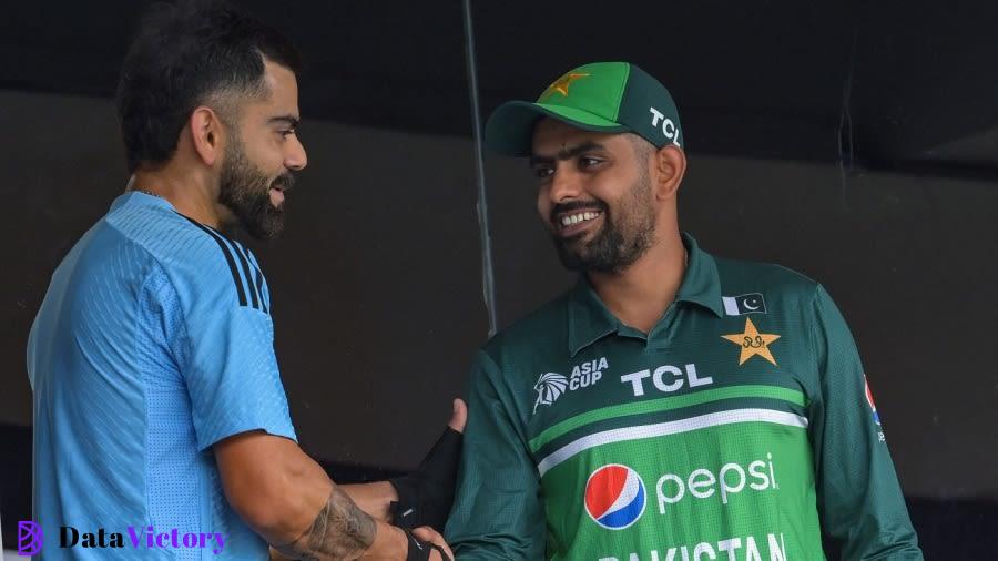 Virat Kohli and Babar Azam greet each other, India vs Pakistan, Pallekele, Asia Cup, September 2, 2023