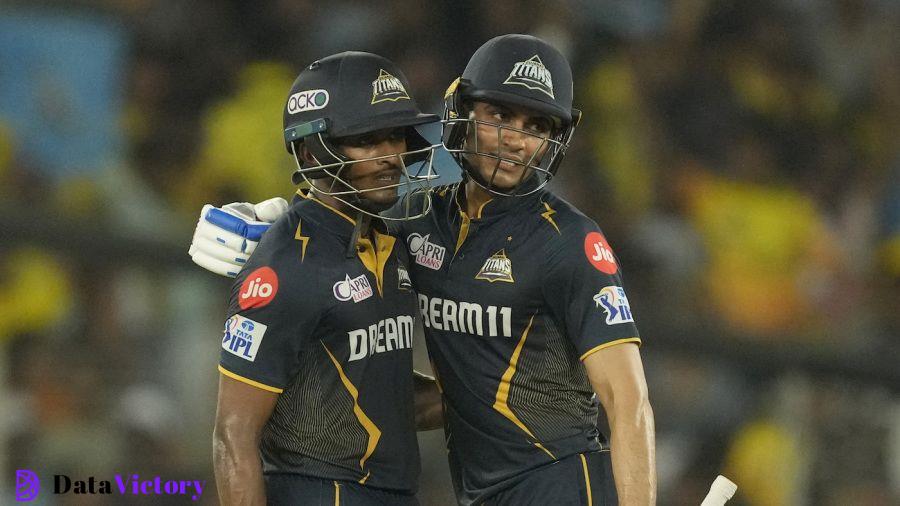 Shubman Gill congratulates B Sai Sudharsan after the latter got to fifty, Gujarat Titans vs Chennai Super Kings, IPL 2024, Ahmedabad, May 10, 2024