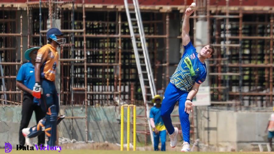 Dean Foxcroft bowls against TNPL side Nellai Royal Kings, Chennai, June 22, 2024