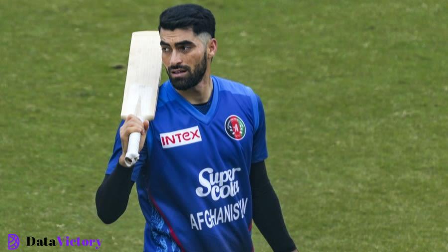 Afghanistan captain Ibrahim Zadran prepares to bat at the nets, Mohali, January 10, 2024