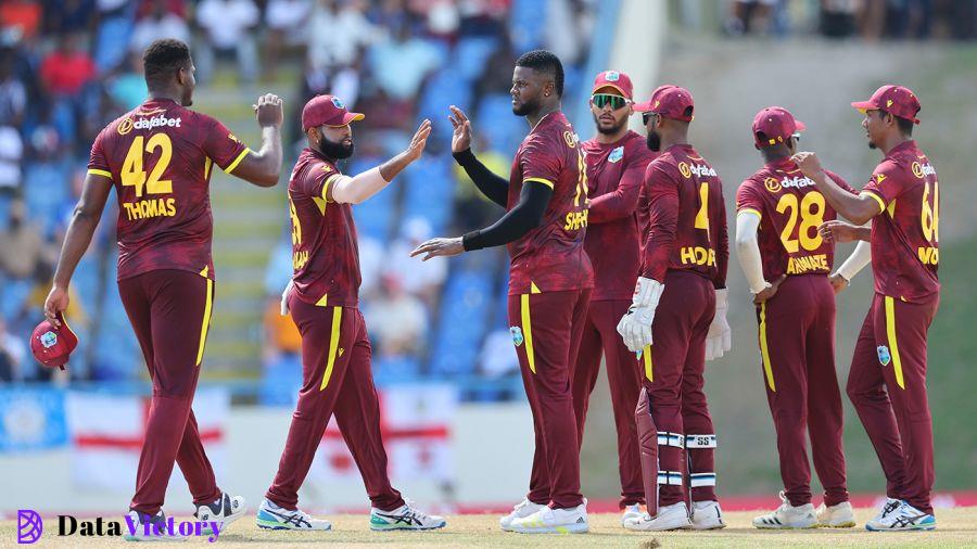 Romario Shepherd claimed two wickets to peg back England, West Indies vs England, 1st ODI, Antigua, December 3, 2023