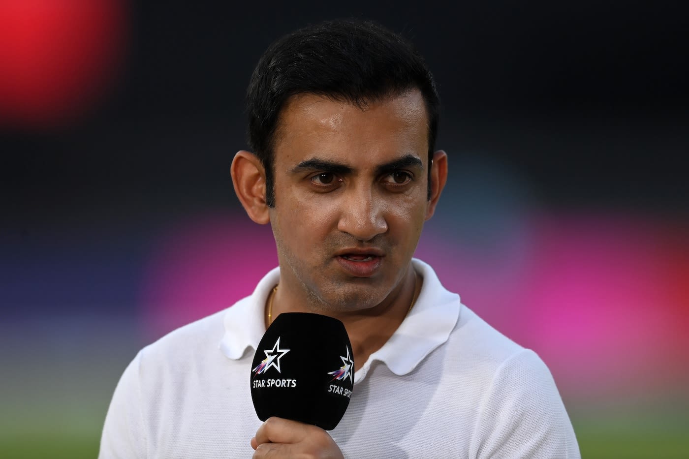 Gautam Gambhir at the ODI World Cup match between England and New Zealand, Ahmedabad, October 5, 2023