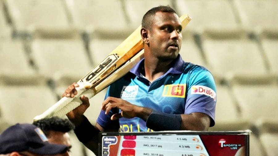 Angelo Mathews loosens up even while keeping an eye on the action, Bangladesh vs Sri Lanka, 1st T20I, Sylhet, March 4, 2024