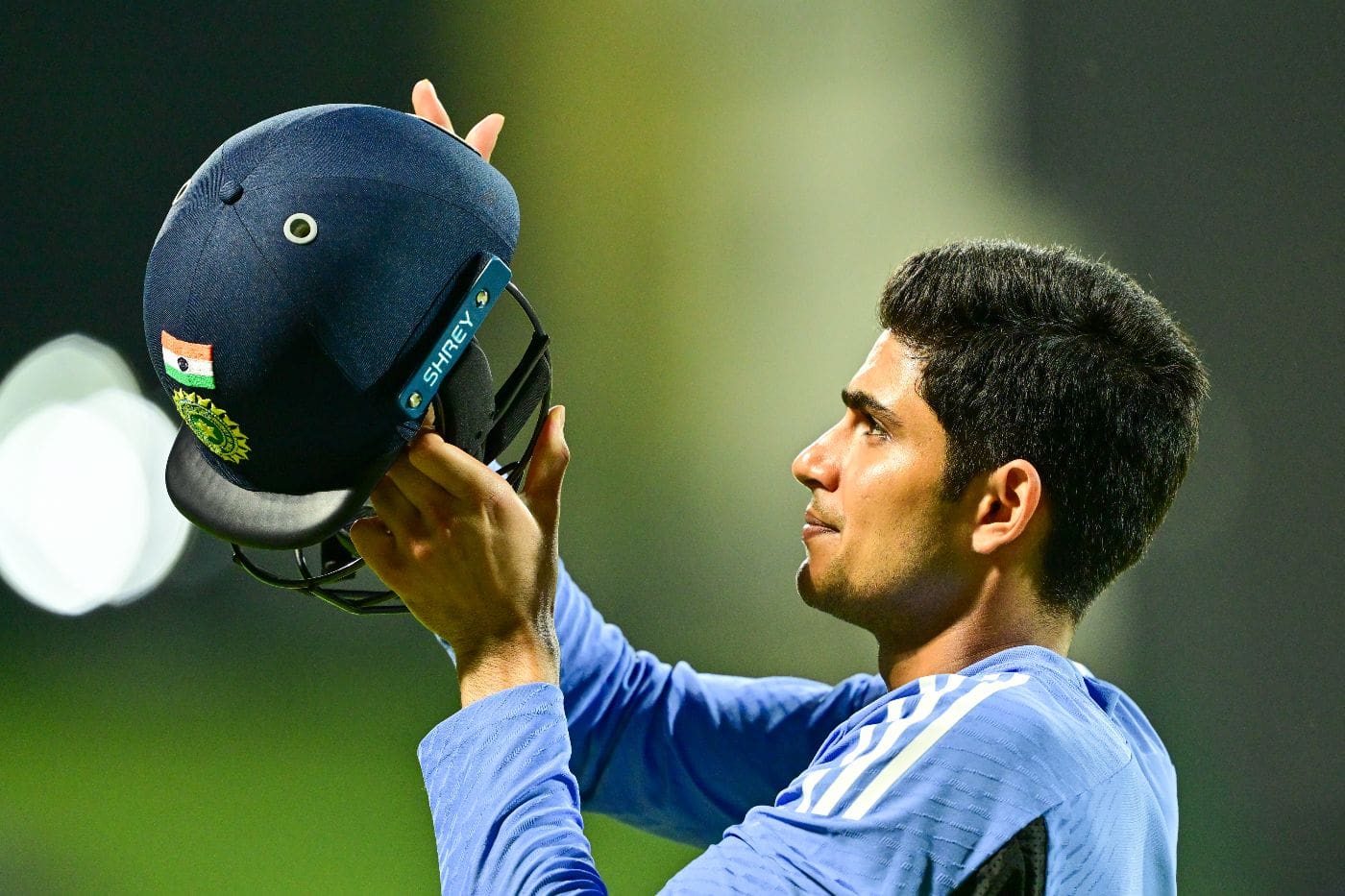 Shubman Gill, India's new white-ball vice-captain, kits up for a nets session, Pallekele, July 25, 2024