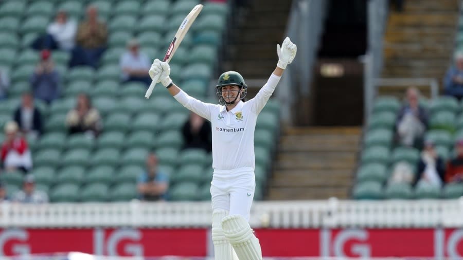 Marizanne Kapp celebrates her maiden Test hundred, England vs South Africa, Only Women's Test, Taunton, 1st day, June 27, 2022