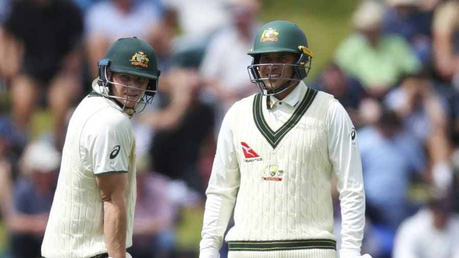 Steven Smith and Usman Khawaja frustrated the New Zealand quicks with their opening stand, New Zealand vs Australia, 1st Test, Wellington, February 29, 2024