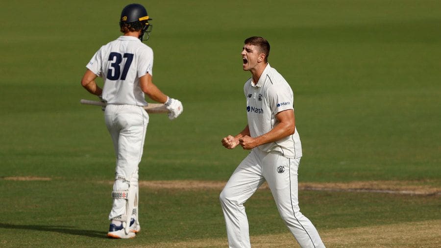 Liam Haskett played a key role in securing victory, Victoria vs Western Australia, Sheffield Shield, Junction Oval, March 13, 2024