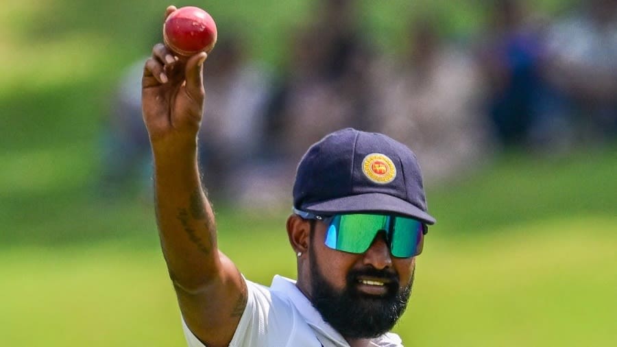 Prabath Jayasuriya finished with 5 for 107, Sri Lanka vs Afghanistan, Only Test, Colombo, 4th day, February 5, 2024