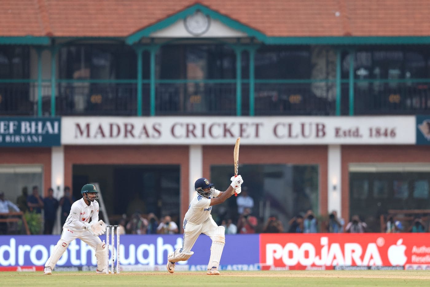 Two days after turning 38, R Ashwin wowed his home crowd with a sparkling Test century to dig India out of a hole, India vs Bangladesh, 1st Test, Chennai, 1st day, September 19, 2024