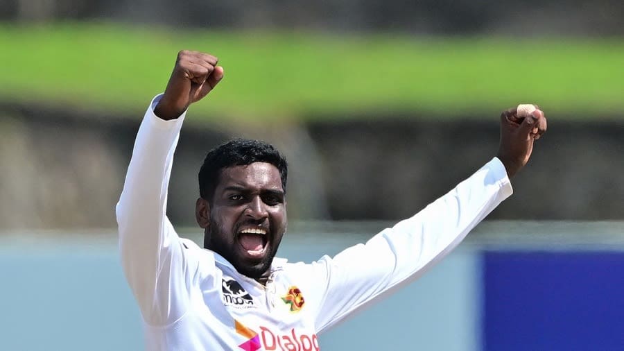 Nishan Peiris picked up the key wicket of Kane Williamson, Sri Lanka vs New Zealand, 2nd Test, Galle, 3rd day, September 28, 2024