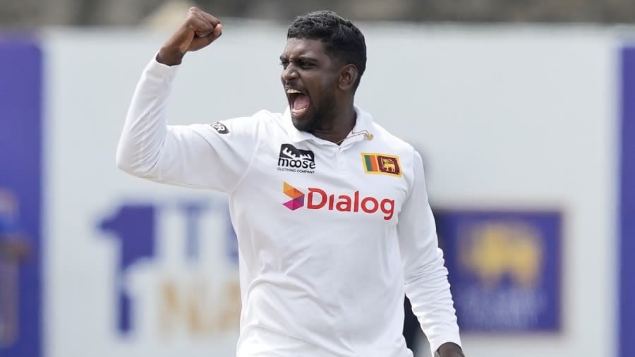 Nishan Peiris struck early on the fourth morning, Sri Lanka vs New Zealand, 2nd Test, Galle, 4th day, September 29, 2024