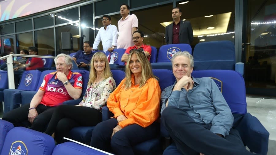 Rod Bransgrove spotted at the Dubai Capitals' game against Desert Vipers, Dubai Capitals vs Desert Vipers, ILT20, Dubai, February 1, 2024