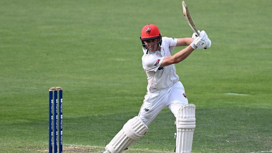 Nathan McSweeney scored a superb century, Tasmania vs South Australia, Sheffield Shield, Hobart, March 11, 2024