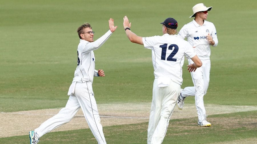 Todd Murphy was in the wickets again, Victoria vs Tasmania, Sheffield Shield, Junction Oval, March 17, 2022