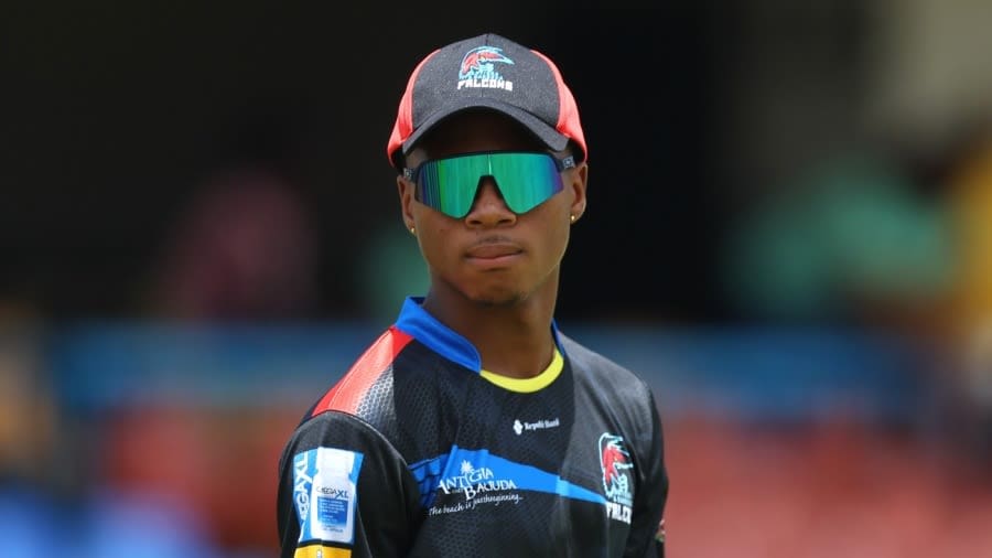 Jewel Andrew looks on, Antigua and Barbuda Falcons vs Barbados Royals, CPL 2024, North Sound, September 01, 2024