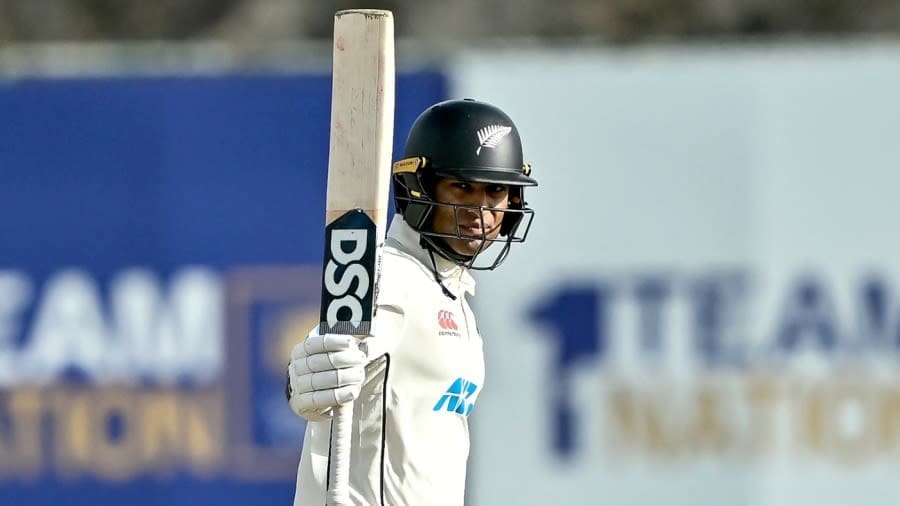 Rachin Ravindra kept New Zealand's chase alive with a fighting half-century, Sri Lanka vs New Zealand, 1st Test, 4th day, Galle, September 22, 2024