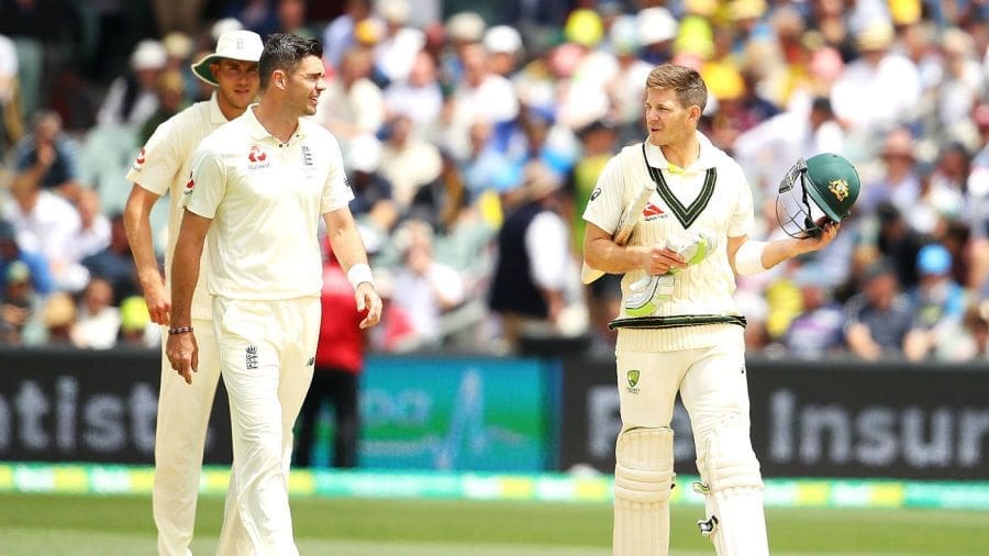 James Anderson and Tim Paine exchange views, Australia v England, 2nd Test, The Ashes 2017-18, 2nd day, Adelaide, December 3, 2017