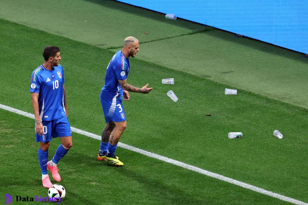 Bowls fly as BBC staff gets SOAKED in ale during Croatia vs....