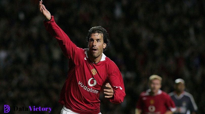 Ruud van Nistelrooy celebrates after scoring for Manchester United