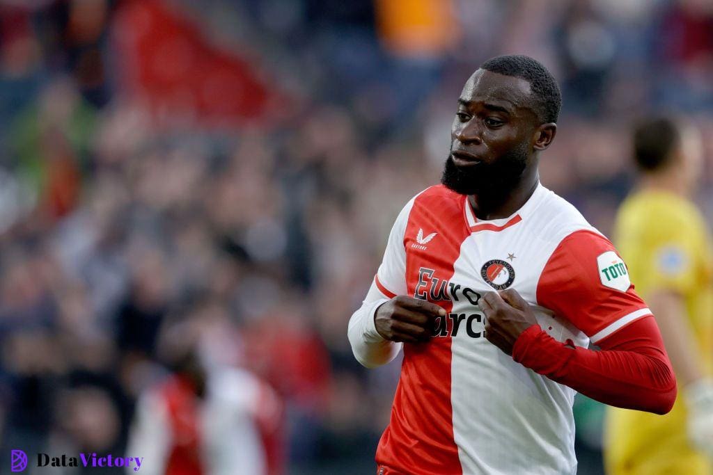 Lutsharel Geertruida of Feyenoord celebrates