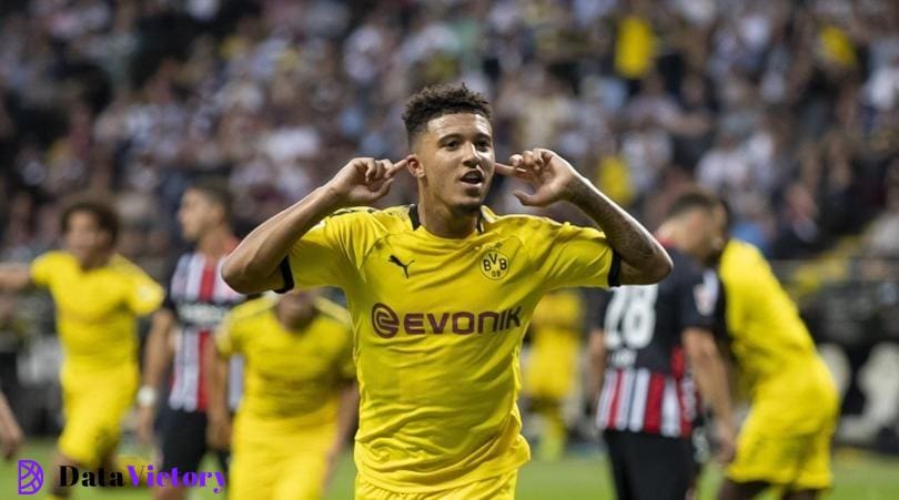 Jadon Sancho in action for Dortmund