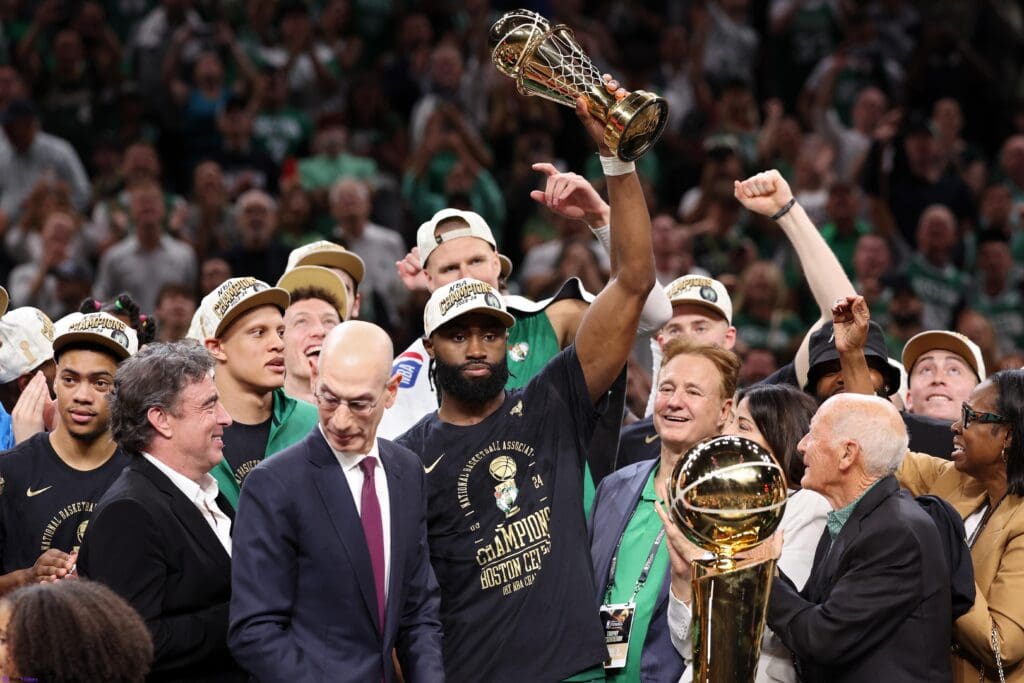 After defeating the Celtics to win the NBA Finals for the first time since 2008, Jaylen Brown is named MVP.