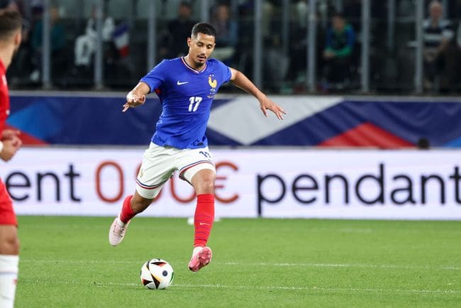 France Euro 2024 squad William Saliba #17 of France controls the ball during the International Friendly match between France and Luxembourg at Stade Saint-Symphorien on June 5, 2024 in Metz, France. (Photo by Catherine Steenkeste/Getty Images)