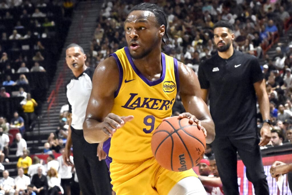 Lakers' Bronny James doesn't deny possibility of G League stint after scoring...