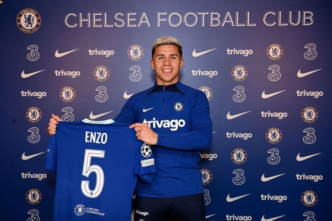 Enzo Fernandez signed for Chelsea in 2023