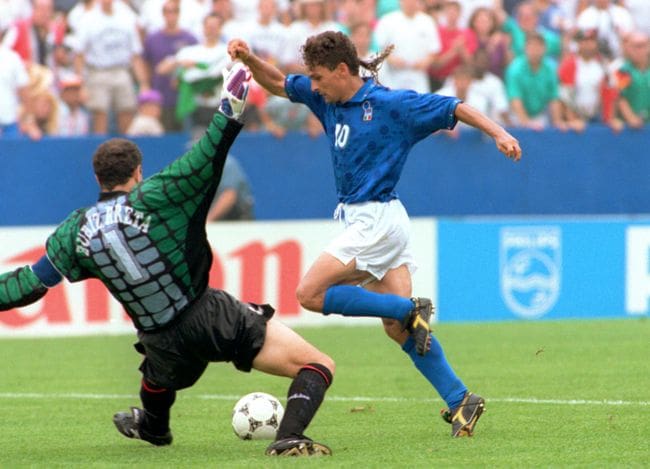 Action from the 1994 World Cup final in America