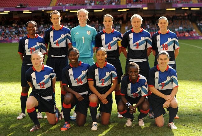 Karen Bardsley, back row third left, represented Team GB at London 2012 (Andrew Matthews/PA)