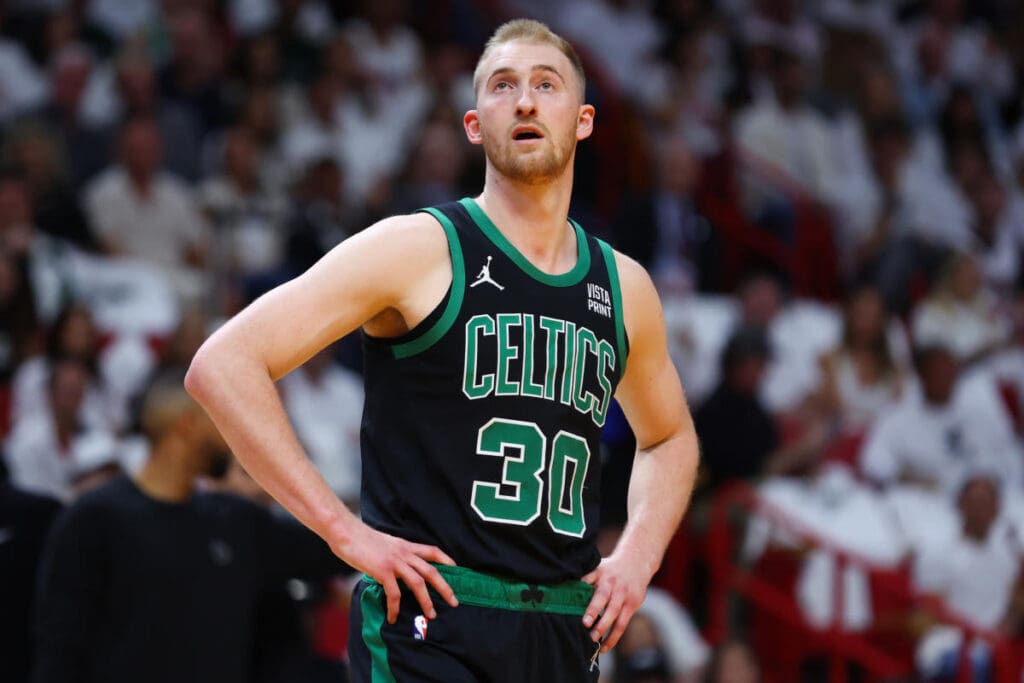 Celtics mark undrafted third-year forward Sam Hauser to a 4-year,$ 45 million...