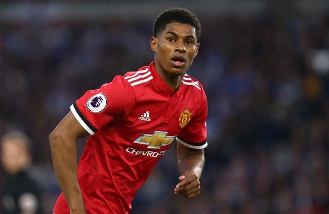 Marcus Rashford in action for Manchester United