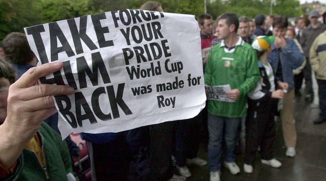 A gathering of Ireland supporters in the aftermath of the Saipan incident