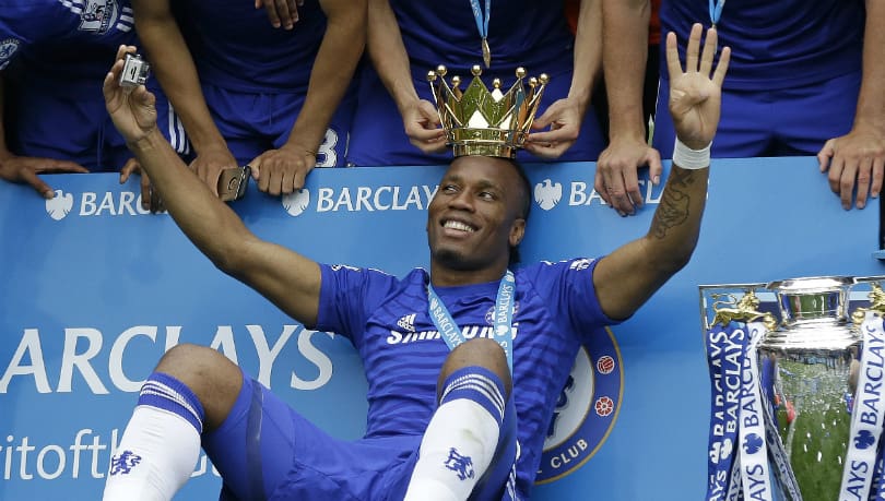 Didier Drogba, Chelsea's second player, who was a former star, urges a...