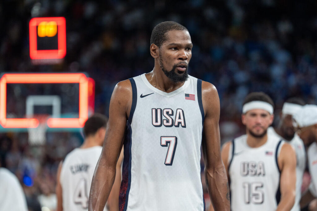 After Team USA's wild Olympic semifinal victory, Kevin Durant gets into it...