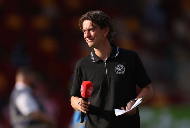 BBC Euro 2024 Thomas Frank, Manager of Brentford, speaks to the media after the Premier League match between Brentford FC and Newcastle United at Brentford Community Stadium on May 19, 2024 in Brentford, England. (Photo by Eddie Keogh/Getty Images)