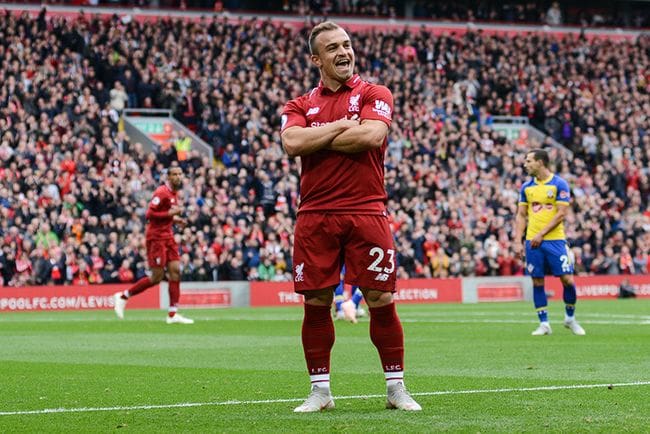 Xherdan Shaqiri during his Liverpool days