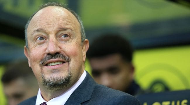 Close-up shot of Rafael Benitez