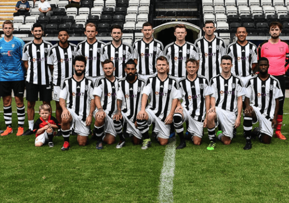 Non-league side turned up without any equipment and was left red-faced by" funny picture" images.