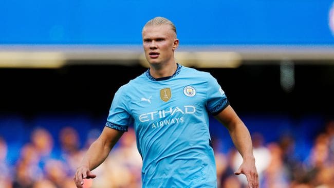 Erling Haaland at Manchester City in 2024