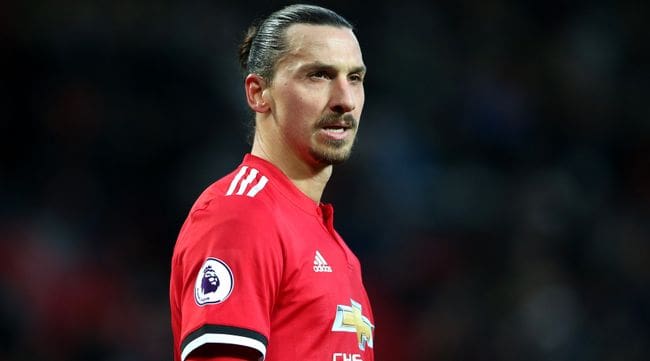 Zlatan Ibrahimovic of Manchester United looks on during the Premier League match between Manchester United and Burnley at Old Trafford on December 26, 2017 in Manchester, England.