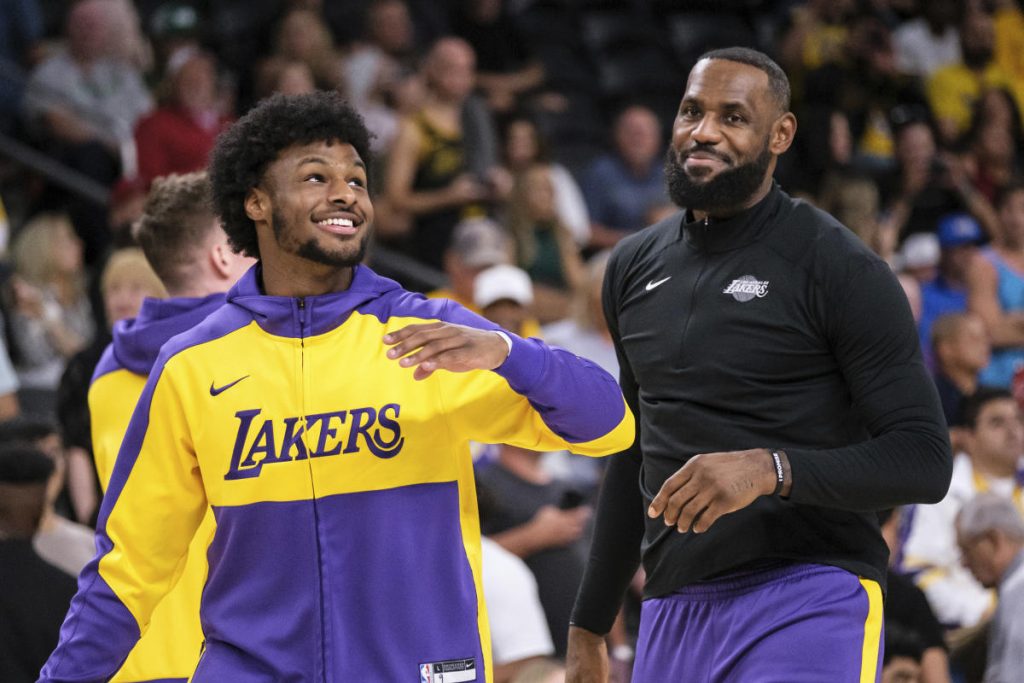 LeBron James and Bronny become 1st father-son pair to play together in NBA history