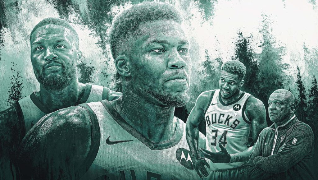 Giannis Antetokounmpo and the Milwaukee Bucks ' NBA name screen has come...